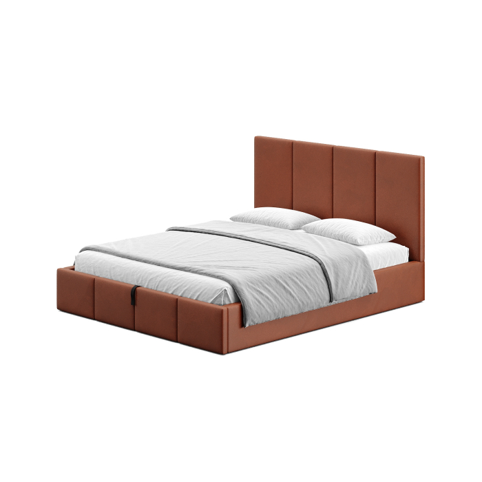 Elegantes Polsterbett Honig Doppelbett